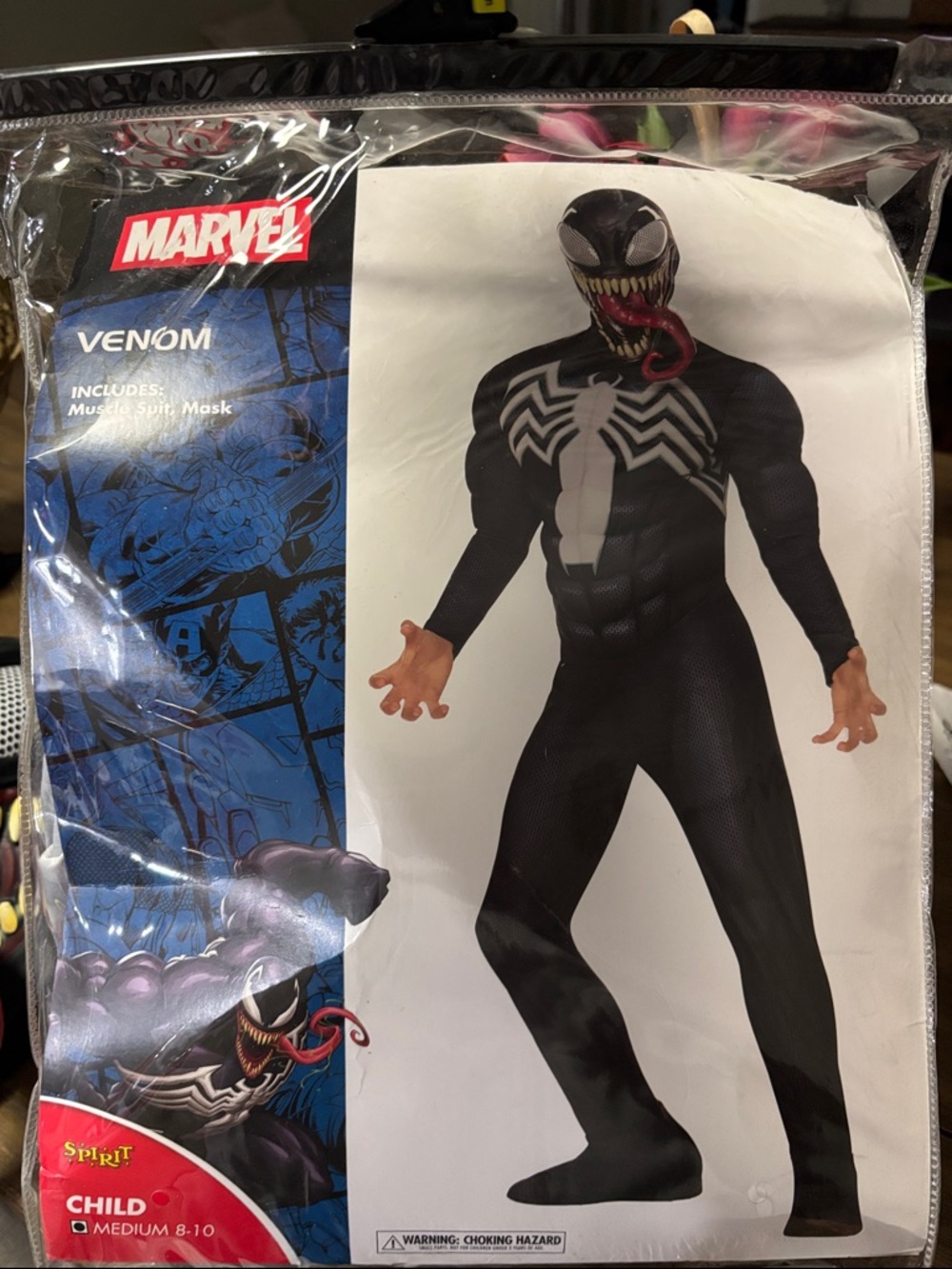 Marvel Venom Kids Costume - Black with White Spider Emblem